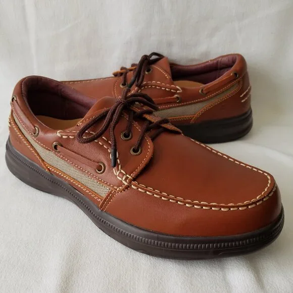 Sure Fit | Shoes | Sure Fit Barbados Brown Leather Walking Boat Style Shoe  Mens Size Wide Width | Poshmark
